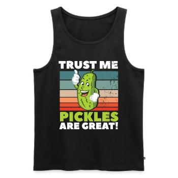 Trust Me Pickles Are Great - Männer Premium Bio Tank Top - Schwarz - Vorne - Michal (187cm)