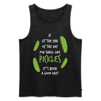 Pickles - Men's Premium Organic Tank Top - black - Front - AI Model Male 178 light (178cm)