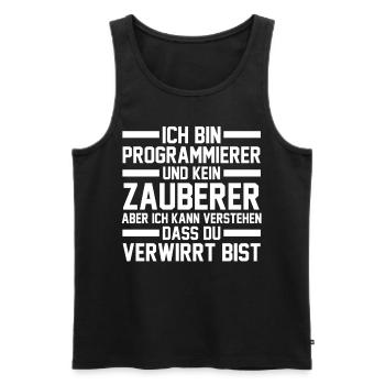 Programmieren Entwickler Coder Programmierer - Männer Premium Bio Tank Top - Schwarz - Vorne - Michal (187cm)