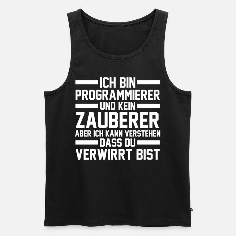 Programmieren Entwickler Coder Programmierer - Männer Premium Bio Tank Top - Schwarz