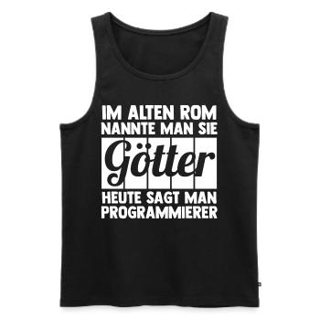 Programmieren Entwickler Coder Programmierer - Männer Premium Bio Tank Top - Schwarz - Vorne - Michal (187cm)