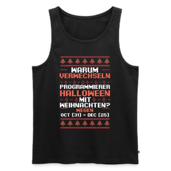 Programmieren Entwickler Coder Programmierer - Männer Premium Bio Tank Top - Schwarz - Vorne - Michal (187cm)