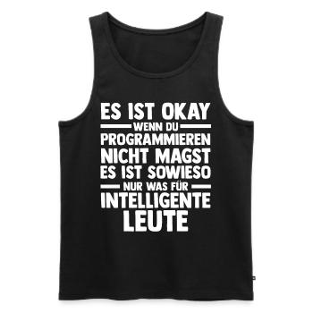 Programmieren Entwickler Coder Programmierer - Männer Premium Bio Tank Top - Schwarz - Vorne - Michal (187cm)
