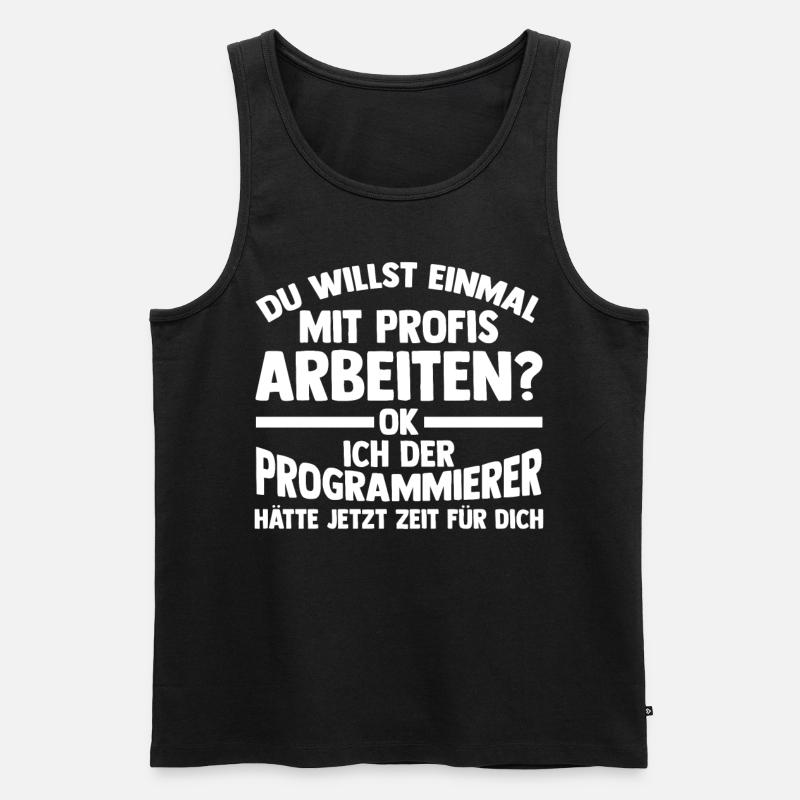 Programmieren Entwickler Coder Programmierer - Männer Premium Bio Tank Top - Schwarz