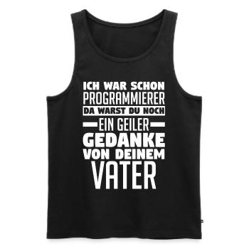 Programmieren Entwickler Coder Programmierer - Männer Premium Bio Tank Top - Schwarz - Vorne - AI Model Male 178 light (178cm)