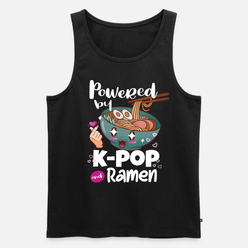 Propulsé par Kpop et Ramen - Débardeur bio Premium Homme - noir