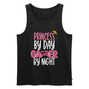 Princess By Day Gamer By Night - Men's Premium Organic Tank Top - black - Front - Michal (187cm)