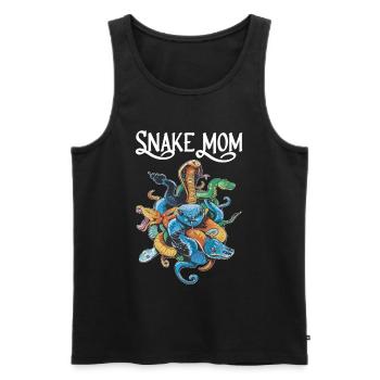 Snake Mom - Männer Premium Bio Tank Top - Schwarz - Vorne - AI Model Male 178 light (178cm)