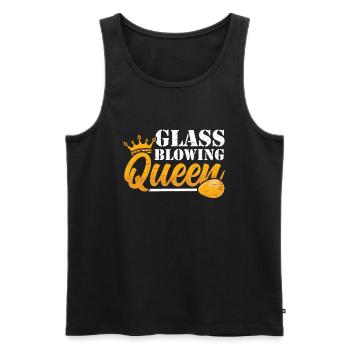 Glassblowing Queen Glassblowing Glassblower - Men's Premium Organic Tank Top - black - Front - AI Model Male 178 light (178cm)