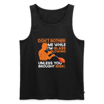 Funny glassblower glassblower - Men's Premium Organic Tank Top - black - Front - AI Model Male 178 light (178cm)