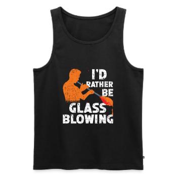 Ich Wäre Lieber Glasbläser Und Glasarbeiter - Männer Premium Bio Tank Top - Schwarz - Vorne - AI Model Male 178 light (178cm)