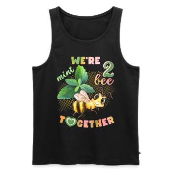 Valentinstag, Biene Honigbiene lustiger Spruch Pun - Männer Premium Bio Tank Top - Schwarz - Vorne - Michal (187cm)