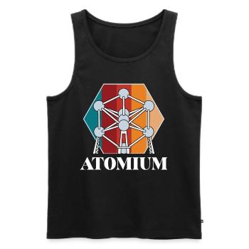 Atomium Atomic nucleus Brussels Science for Ph - Men's Premium Organic Tank Top - black - Front - AI Model Male 178 light (178cm)