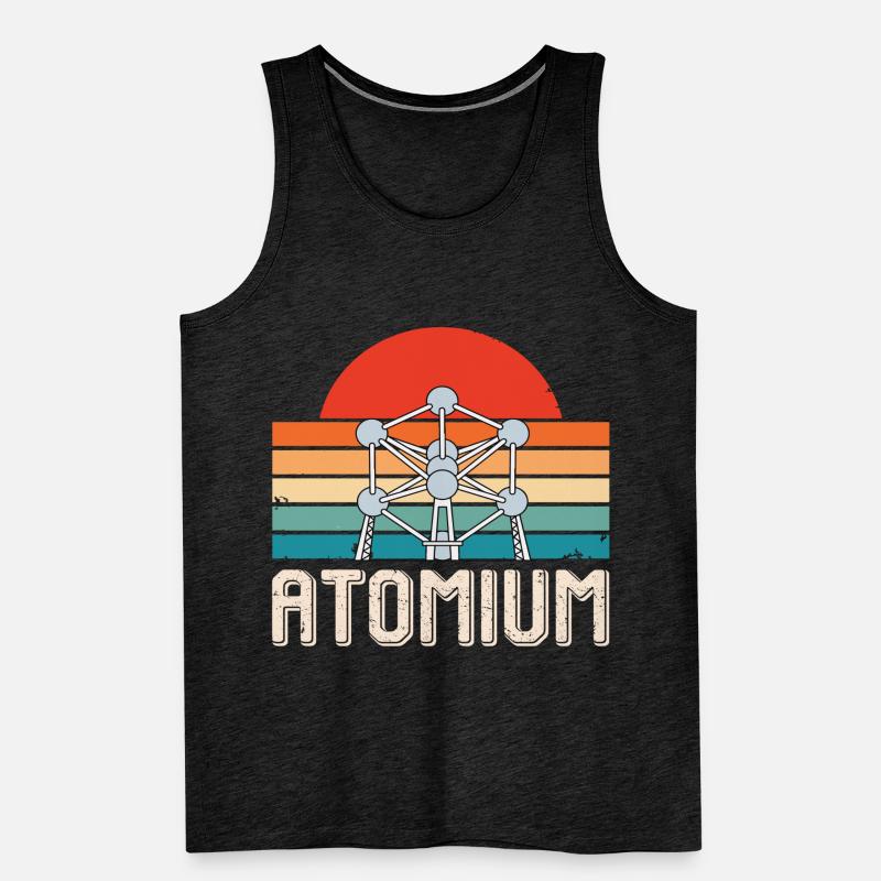 Atomic Physics Atomium Atomic nucleus Science Physicist Men's Premium Organic Tank Top