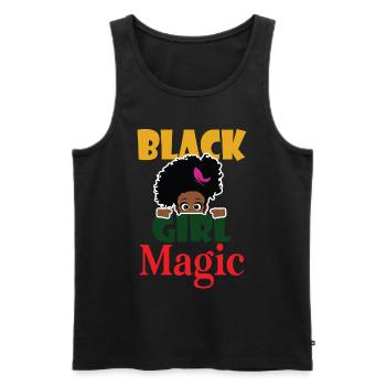 Black Magic Girl Schwarzer Geschichtsmonat Stolze - Männer Premium Bio Tank Top - Schwarz - Vorne - Michal (187cm)