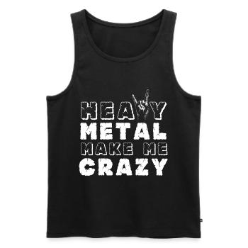 Heavy Metal Crazy Rocking Music Hard Rock Metal - Débardeur bio Premium Homme - noir - Devant - Michal (187cm)