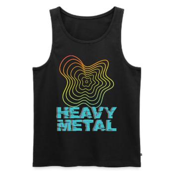 Heavy Metal Frequency Rocking Metal Fan Harte Rock - Männer Premium Bio Tank Top - Schwarz - Vorne - AI Model Male 178 light (178cm)