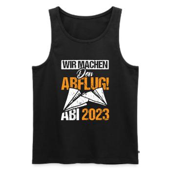 Abi 2023 - Männer Premium Bio Tank Top - Schwarz - Vorne - AI Model Male 178 light (178cm)