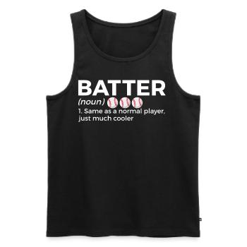Baseball for Baseball Players - Men's Premium Organic Tank Top - black - Front - Michal (187cm)