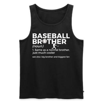 Baseball for Baseball Players - Men's Premium Organic Tank Top - black - Front - Michal (187cm)