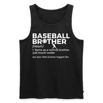 Baseball for Baseball Players - Men's Premium Organic Tank Top - black - Front - Michal (187cm)