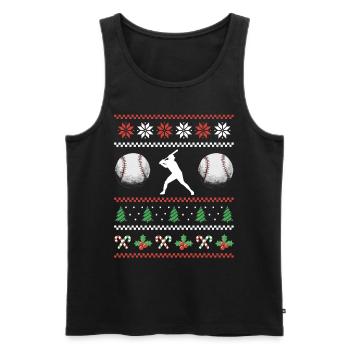 Baseball for Baseball Players - Men's Premium Organic Tank Top - black - Front - AI Model Male 178 light (178cm)