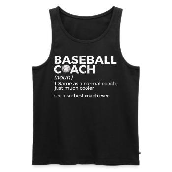 Baseball for Baseball Players - Men's Premium Organic Tank Top - black - Front - Michal (187cm)