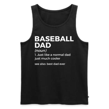 Baseball for Baseball Players - Men's Premium Organic Tank Top - black - Front - AI Model Male 178 light (178cm)
