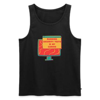 Cybersecurity - IT-Sicherheit Informatiker - Männer Premium Bio Tank Top - Schwarz - Vorne - AI Model Male 178 light (178cm)