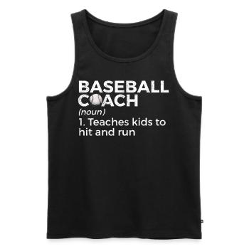 Baseball for Baseball Players - Men's Premium Organic Tank Top - black - Front - AI Model Male 178 light (178cm)