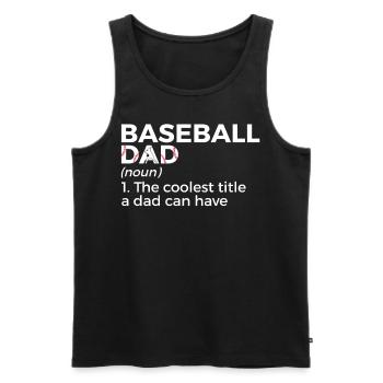 Baseball for Baseball Players - Men's Premium Organic Tank Top - black - Front - Michal (187cm)