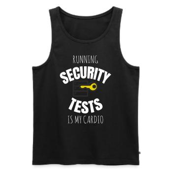 Cybersecurity - IT-Sicherheit Informatiker - Männer Premium Bio Tank Top - Schwarz - Vorne - AI Model Male 178 light (178cm)