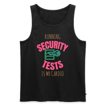 Cybersecurity - IT-Sicherheit Informatiker - Männer Premium Bio Tank Top - Schwarz - Vorne - AI Model Male 178 light (178cm)