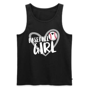 Baseball for Baseball Players - Men's Premium Organic Tank Top - black - Front - AI Model Male 178 light (178cm)