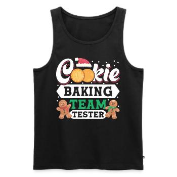 Cookie Christmas Baking Team Tester For Baker - Männer Premium Bio Tank Top - Schwarz - Vorne - Michal (187cm)