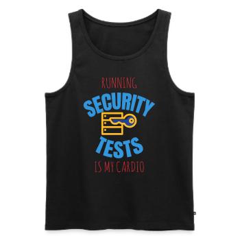 Cybersecurity - IT-Sicherheit Informatiker - Männer Premium Bio Tank Top - Schwarz - Vorne - AI Model Male 178 light (178cm)
