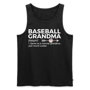 Baseball for Baseball Players - Men's Premium Organic Tank Top - black - Front - AI Model Male 178 light (178cm)