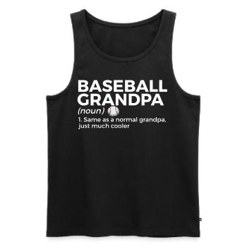 Baseball for Baseball Players - Men's Premium Organic Tank Top - black - Front - AI Model Male 178 light (178cm)