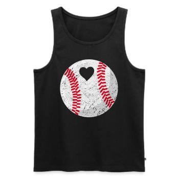 Baseball for Baseball Players - Men's Premium Organic Tank Top - black - Front - AI Model Male 178 light (178cm)