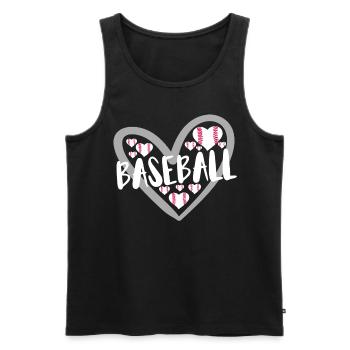 Baseball for Baseball Players - Men's Premium Organic Tank Top - black - Front - AI Model Male 178 light (178cm)