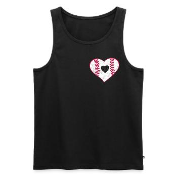 Baseball for Baseball Players - Men's Premium Organic Tank Top - black - Front - AI Model Male 178 light (178cm)