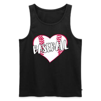 Baseball for Baseball Players - Men's Premium Organic Tank Top - black - Front - AI Model Male 178 light (178cm)