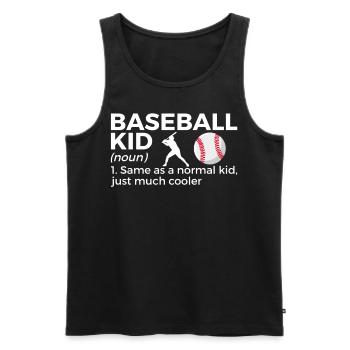Baseball for Baseball Players - Men's Premium Organic Tank Top - black - Front - AI Model Male 178 light (178cm)