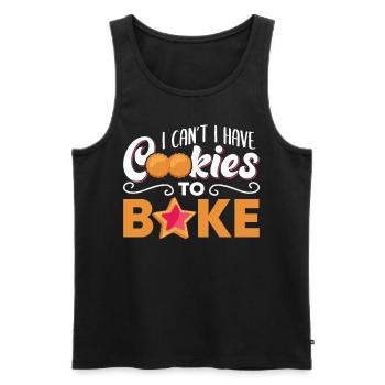 Funny I Can't I Have Cookies To Bake For Baking Lo - Männer Premium Bio Tank Top - Schwarz - Vorne - Michal (187cm)