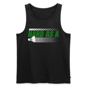 Hard As A Shuttlecock Funny Badminton For Badminto - Männer Premium Bio Tank Top - Schwarz - Vorne - Michal (187cm)