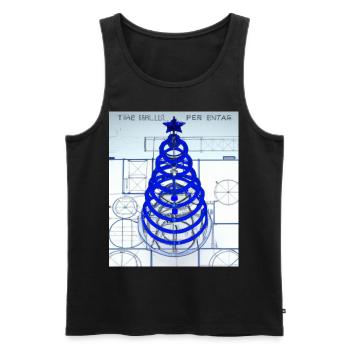 Weihnachten Weihnachtsbaum Schematic Blaupause - Männer Premium Bio Tank Top - Schwarz - Vorne - AI Model Male 178 light (178cm)