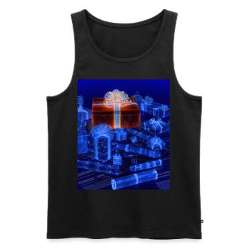 Weihnachten Weihnachtsbaum Schematic Blaupause - Männer Premium Bio Tank Top - Schwarz - Vorne - AI Model Male 178 light (178cm)