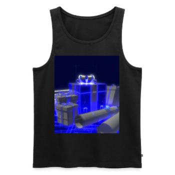 Weihnachten Weihnachtsbaum Schematic Blaupause - Männer Premium Bio Tank Top - Schwarz - Vorne - AI Model Male 178 light (178cm)