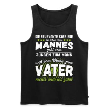 Die relevante Karriere im Leben eines Mannes - Männer Premium Bio Tank Top - Schwarz - Vorne - Michal (187cm)