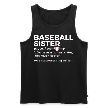 Baseball for Baseball Players - Men's Premium Organic Tank Top - black - Front - Michal (187cm)